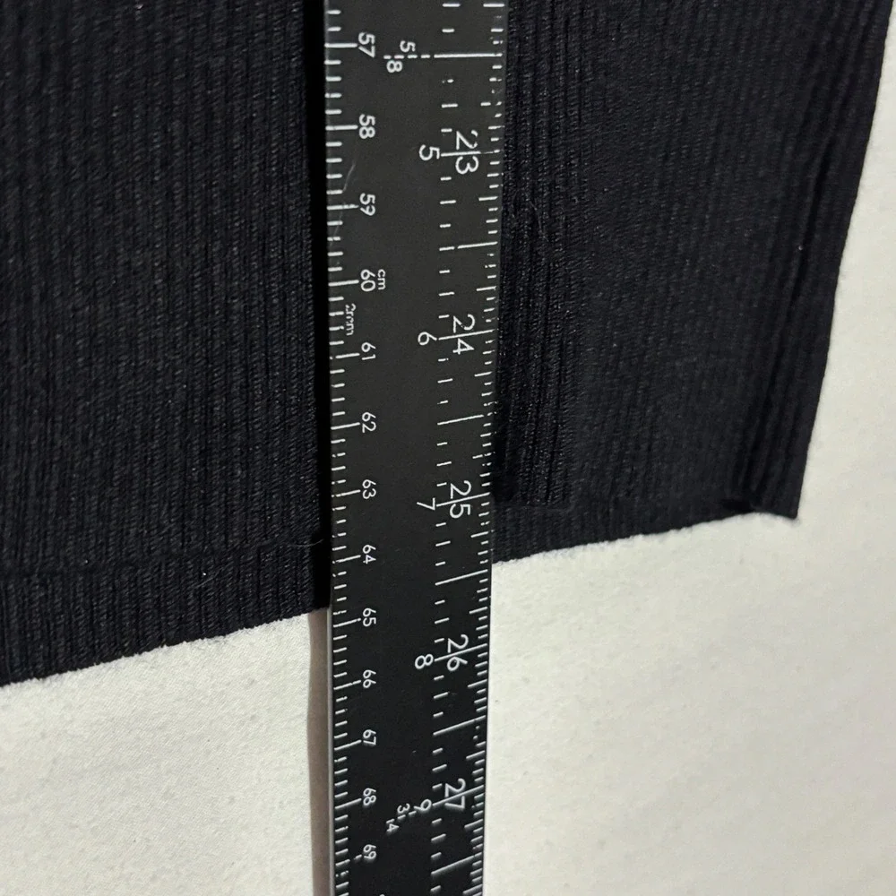 New Apt. 9 Turtleneck Sweater Womens Medium Black Rayon Blend Ribbed Knit Top